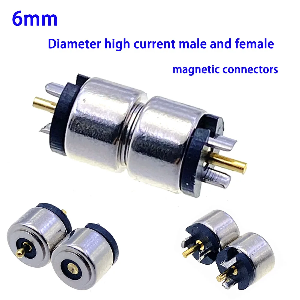 Pares magnéticos masculinos e femininos de fio de solda de cabeçalho de sucção tipo round4 5 7mm conector magnético 5V2A cabeçalho de carregamento magnético
