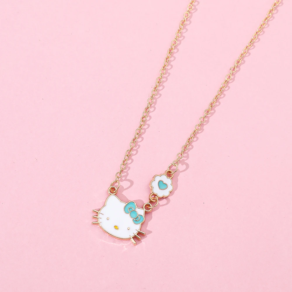 

Sanrio classics figure Hello Kitty Necklace Sweet Exquisite Cartoon Neck chain for Girl Holiday Accessories Gifts
