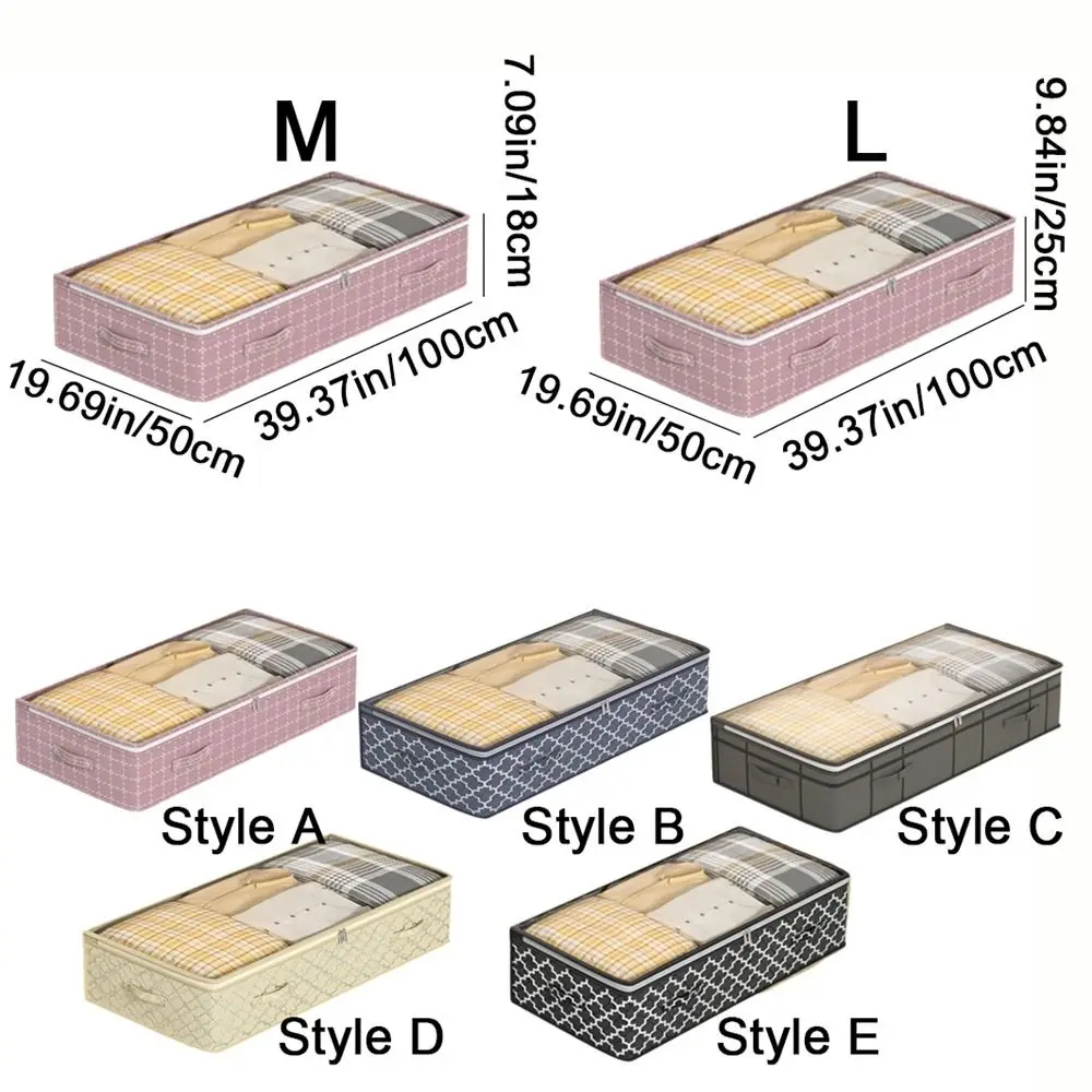 حقيبة تخزين من القماش غير المنسوج تحت السرير، نافذة شفافة، سعة كبيرة، صناديق تخزين مسطحة قابلة للطي ومقاومة للغبار #6