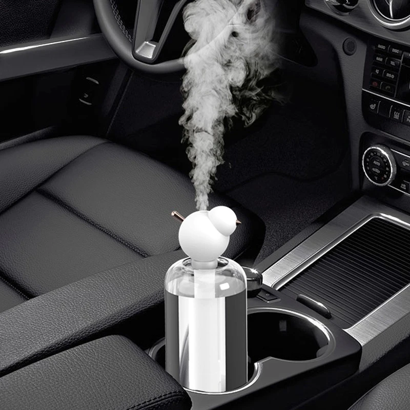 Humidificador de aire con USB, difusor silencioso portátil LED, purificador de Aroma para coche, fabricante de niebla para casa y oficina,