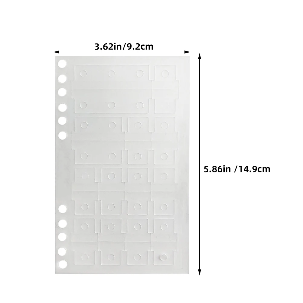 5 أوراق من علامات التبويب اللاصقة المحمولة لأجهزة الكمبيوتر المحمولة، ملصق تعزيز الفتحات، واقيات الصفحات الشفافة، ملف لوازم التعليقات التوضيحية للكتاب
