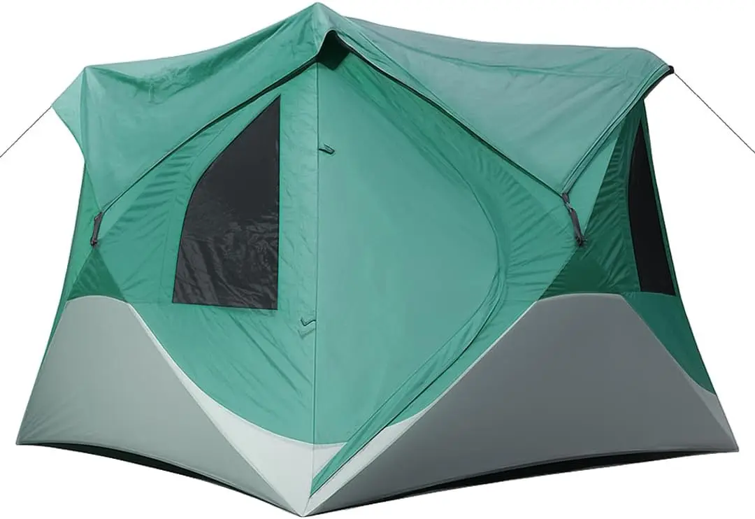 

Instant Pop Up Camping Tent for 4-6 People | High-End All-Season Tent with Mesh Windows, Waterproof Rainfly & Tool-Free Setup