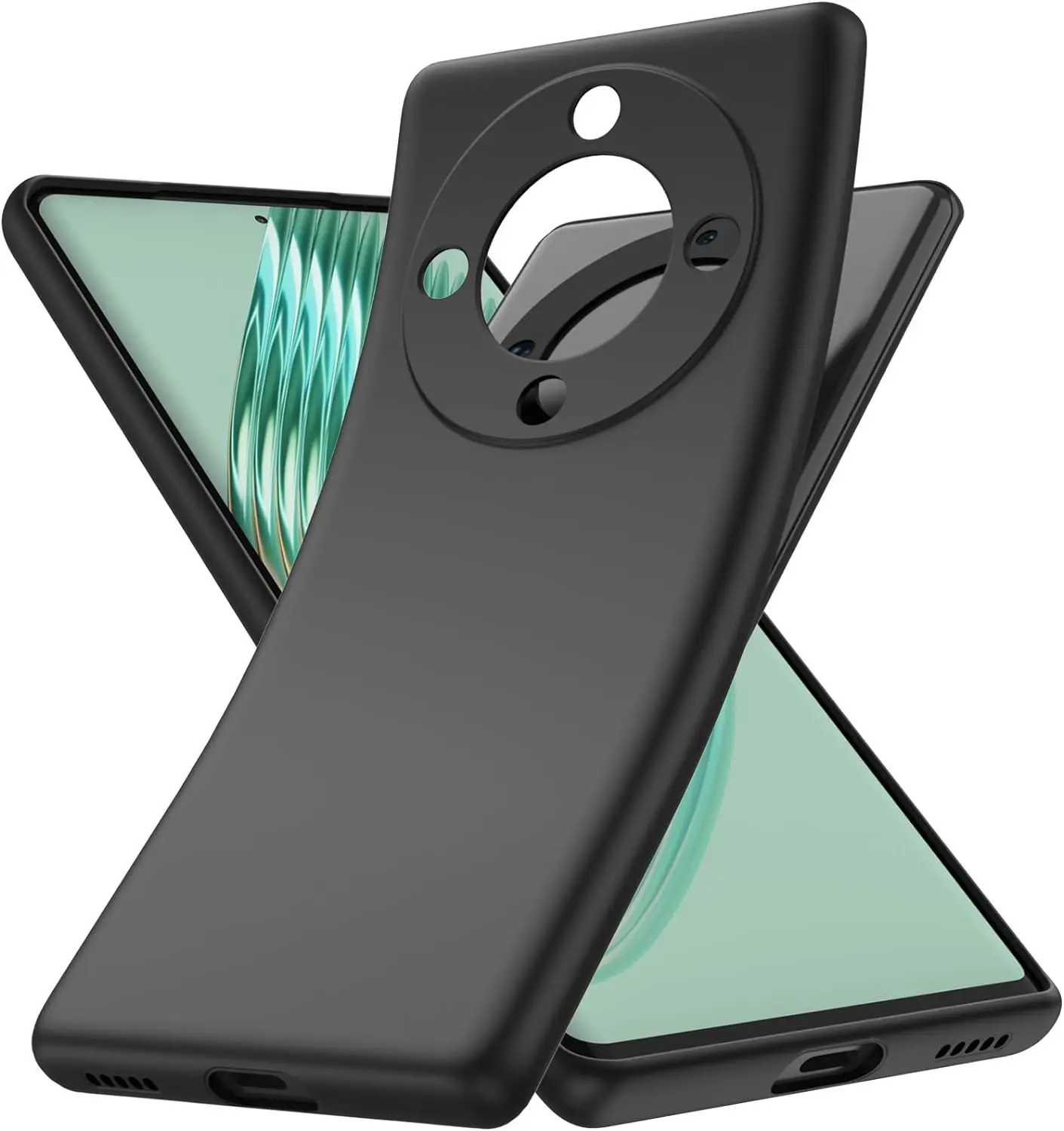 Black Matte TPU Shockproof Lens Protection Case Cover For Huawei Honor Magic 6 5 Lite X9B X9A
