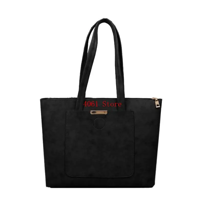 Women PU Leather-Handbag Stylish Shoulder Bag Large Capacity Tote Bag for Winter