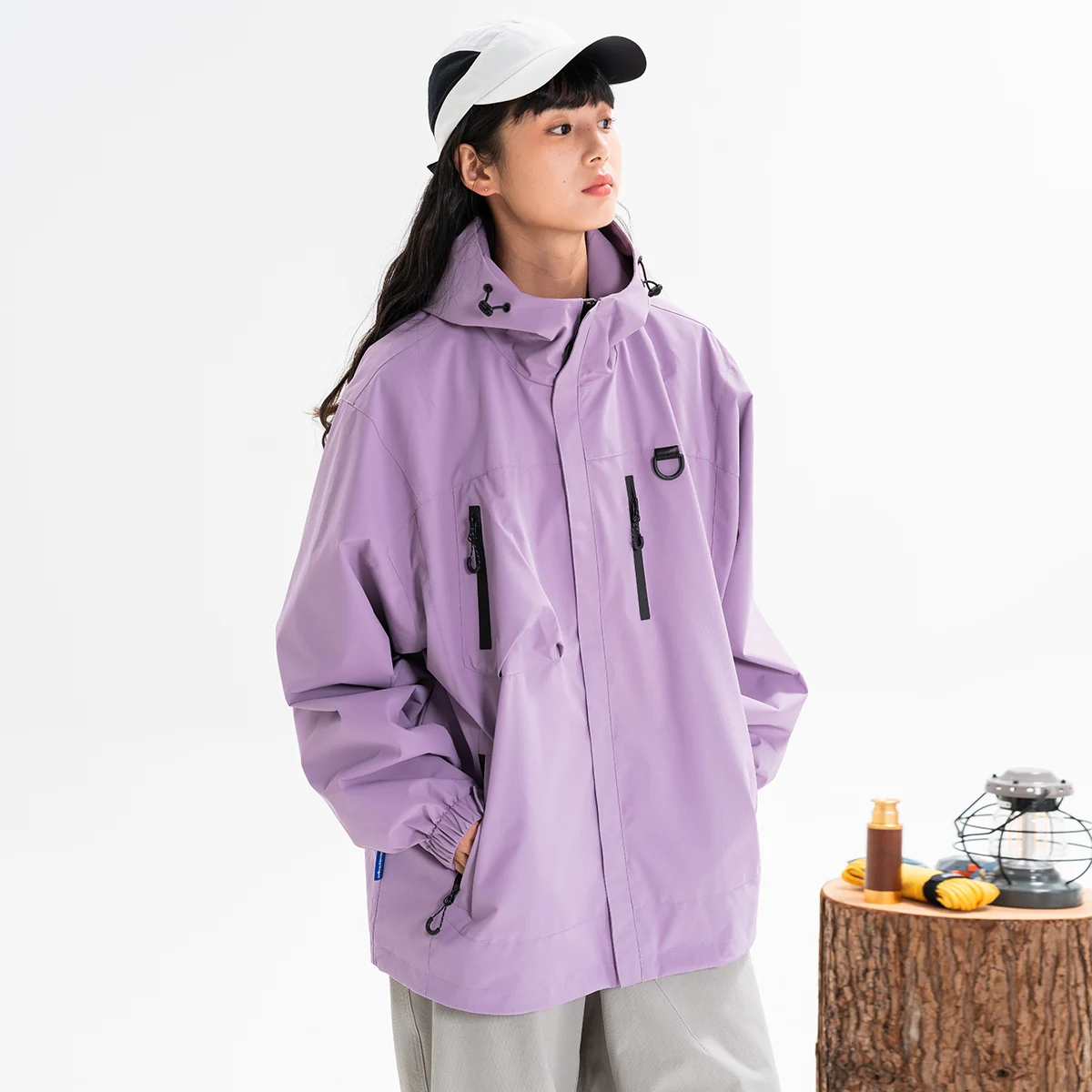 

Мужская свободная уличная рабочая одежда Wassup Blueo, тройная футболка, новинка весны и осени, длинная молния из полиэфирного волокна