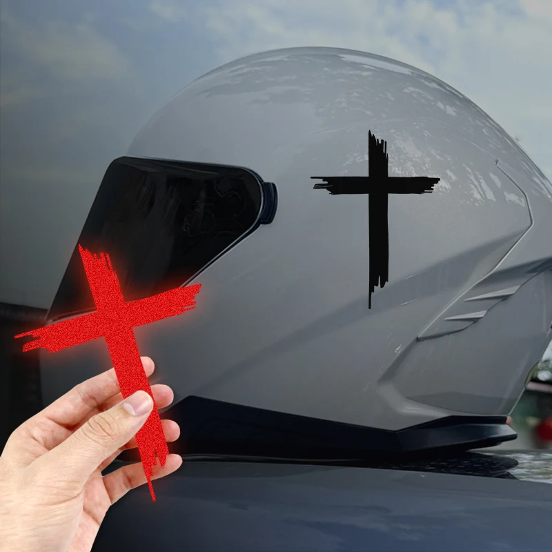

2PCS Reflective Classic Cross Motocycle Stickers Waterproof Vinyl Decals for DIY Motorbike Fairing Helmet Fuel Tank Decoration