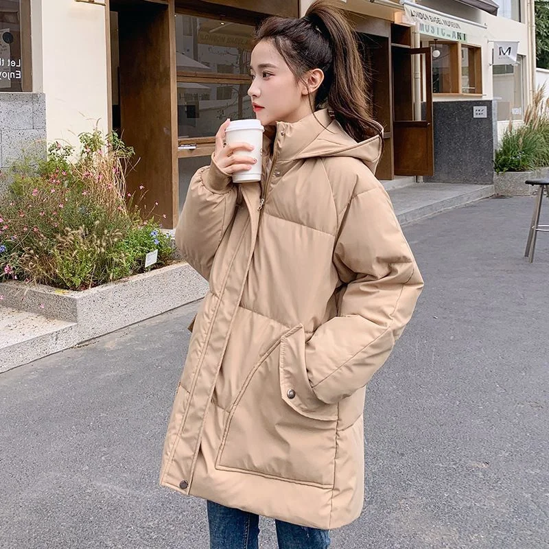 Female Brand Thickening Warm Outwear Hooded Oversized Pocket Versatile Coat American Winter Parkas Waterproof Women Jacket