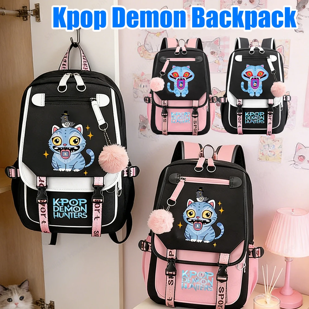 

Рюкзак для KPop Demon Hunters, подростковые рюкзаки для Kpop Demon, рюкзак для детей, мальчиков, студентов, девочек, подростков, мужчин, женщин