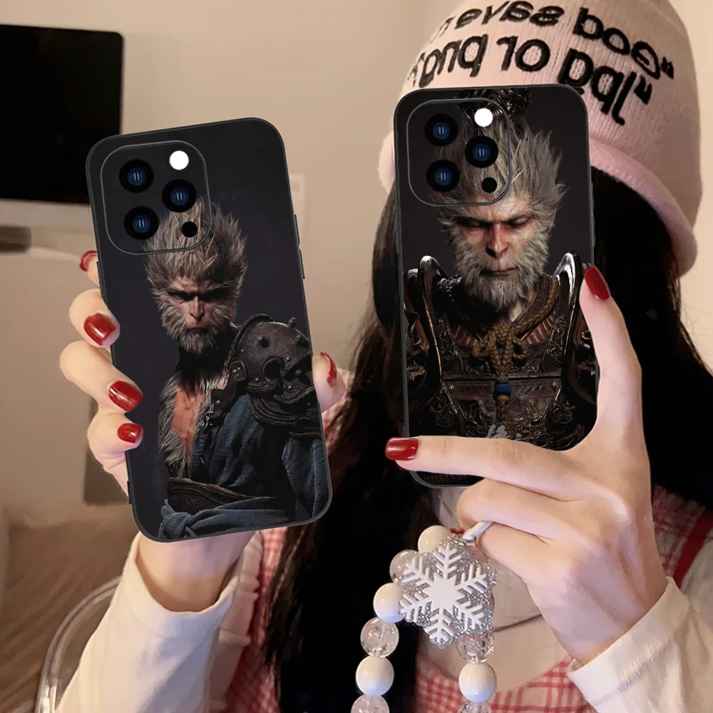 Game B-Blacks Myth W-Wukong Phone Case For Samsung A71 A80 Black Case A22 A53 A55 A52S A70 Black Shell