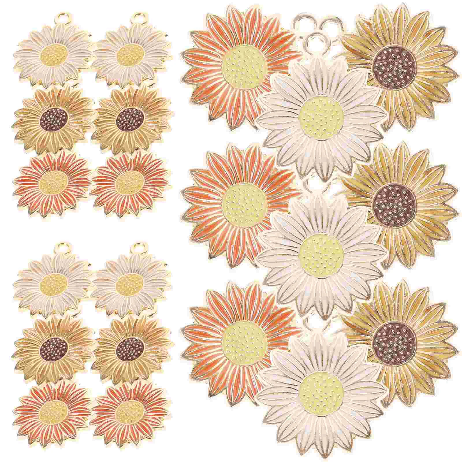 

Flower Pendant Sunflower Charms Key Keychain Decoration Bag Hanging Ornament Necklace