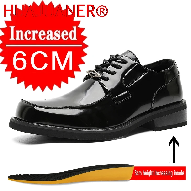 

Men Business Leather Shoes High Quality Formal Shoes Men's Invisible Height Increasing Shoes Suits Groom Wedding Party Shoes