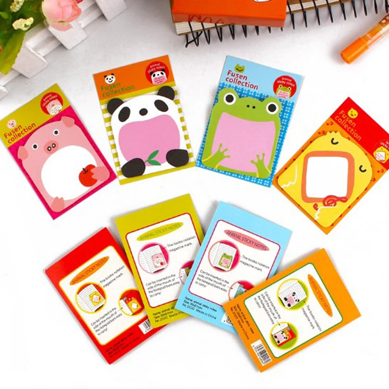 , 23 Chú Miếng Dán Hoạt Hình Memo Pad Thêu Sò Tự Làm Kawaii Notepad Nhật Ký Văn Phòng Phẩm Trường Học Cho Trẻ Em Tiếp Liệu