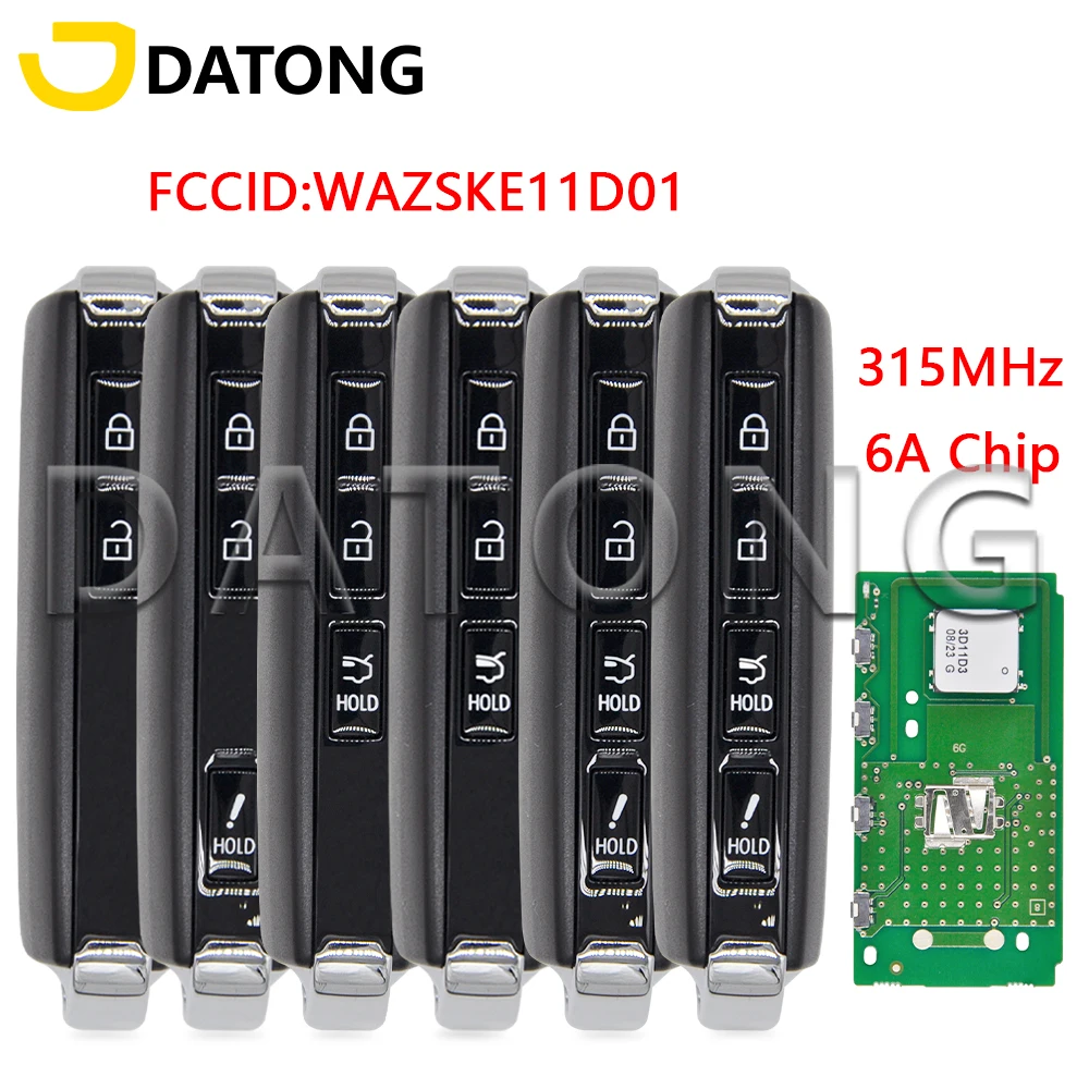 

Datong World Car Remote Control Key For Mazda 3 CX-30 CX30 2019-2022 WAZSKE11D01 6A Chip 315MHz Promixity Smart Card