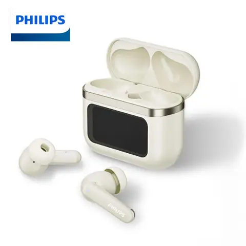 Philips TAT4159 TWS Wireless Earphones ANC Touch Screen Noise Cancelling Headset IPX4 Waterproof Sports Headphones Built-in Mic