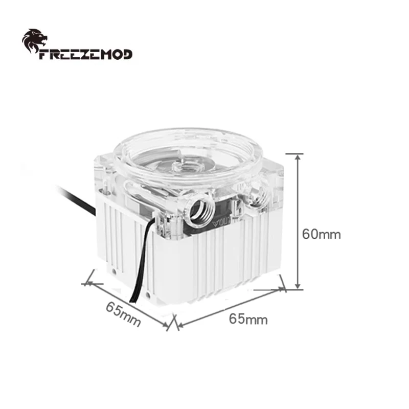 FREEZEMOD,PC Water Cooling Mute DDC Pump  Lift 5-6 M, Flow 780L/H,5V ARGB M/B SYNC 4000RPM, Multi Colors PUB-GCDCB-PM