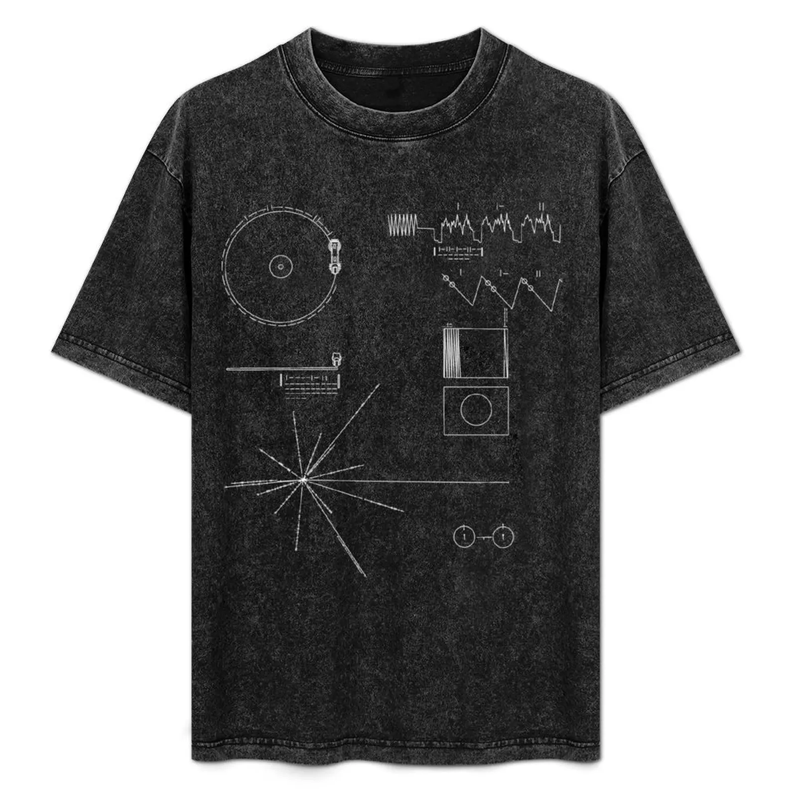 

The Voyager Golden Record T-Shirt Running Gym Short Sleeve Sports Tee