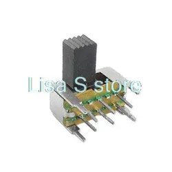 10Pcs x SK-22H04-G5/G9 5mm 9mm Height Side Knob 6 Pin 2 Position DPDT 2P2T Horizontal Slide Switch 0.5A 50V DC
