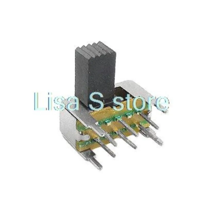 10 sztuk x SK-22H04-G5/G9 5mm 9mm wysokość pokrętło boczne 6 Pin 2 pozycja DPDT 2P2T poziomy przełącznik suwakowy 0.5A 50V DC
