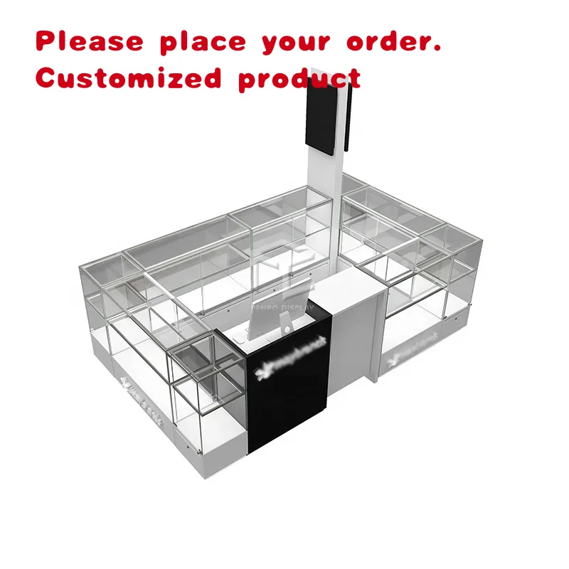 custom.Modern Jewelry Kiosk Booth Showcase Small Jewellery Shop Design Jewelry Display Counter Jewellery Kiosk Design in Shoppin