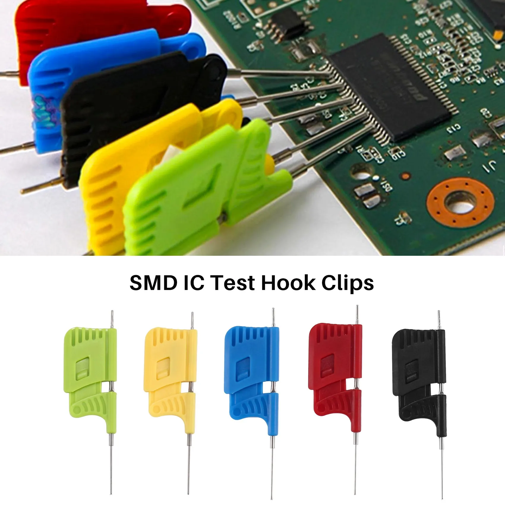 10Pcs SDK08 Test Clip SMD IC Test Hook Clips for Electrical Testing Ultra Small Clip Test Chip