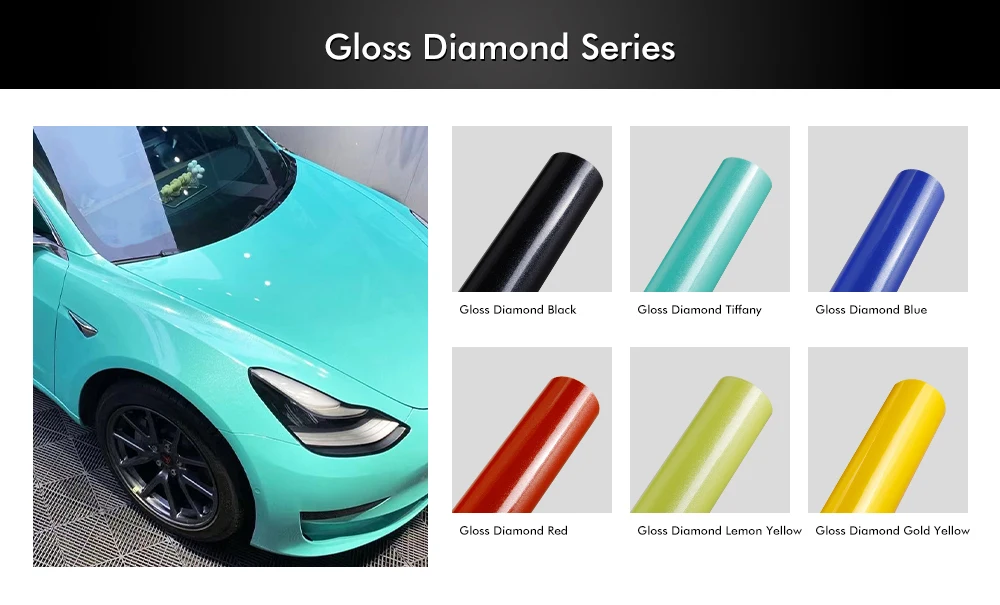 New Car Sticker Glossy Brown  Carbon Fiber Vinyl Wrap