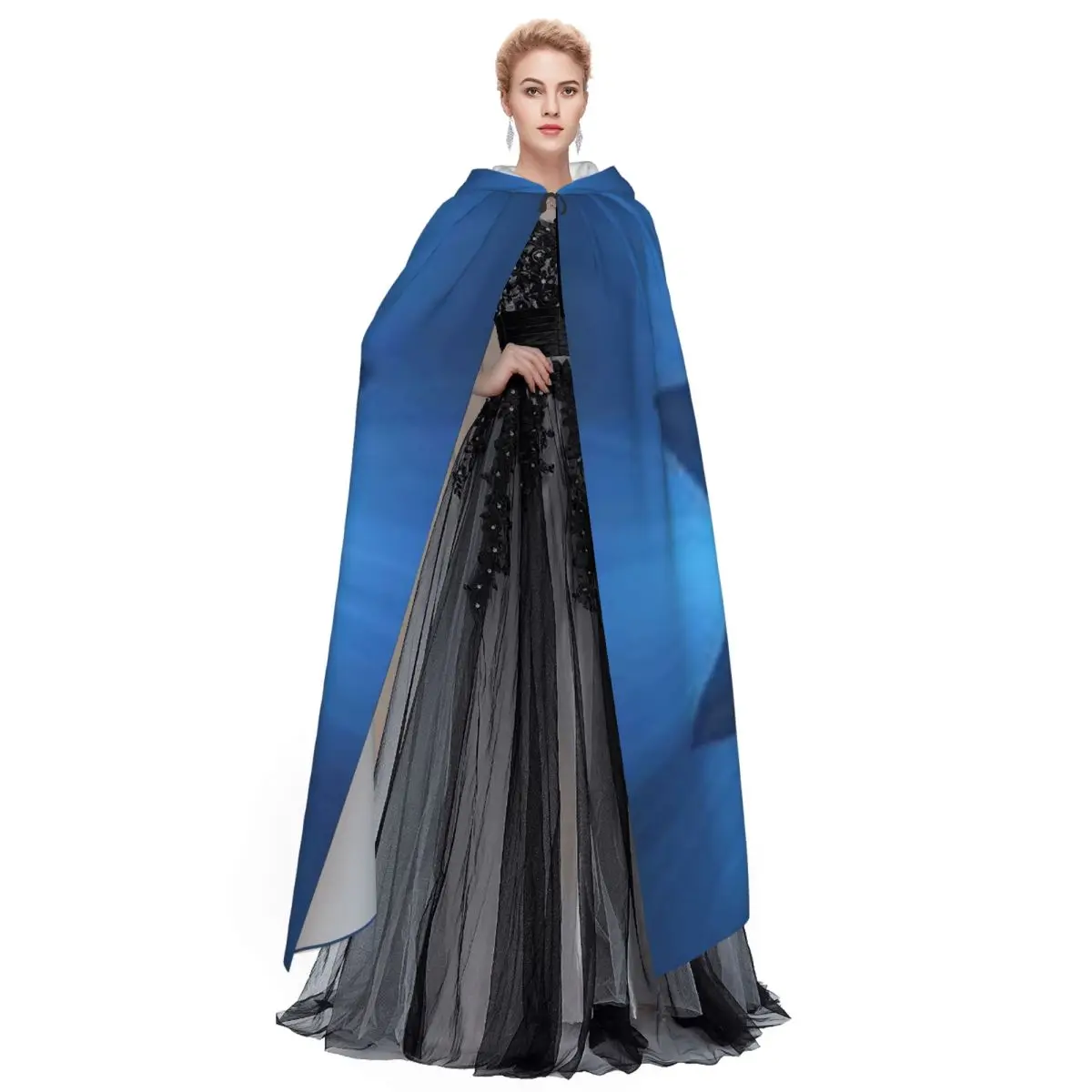 

Яркая звезда Давида, длинный плащ с капюшоном, костюм ведьмы, накидка для косплея, накидка на Хэллоуин, вечеринка для взрослых, унисекс