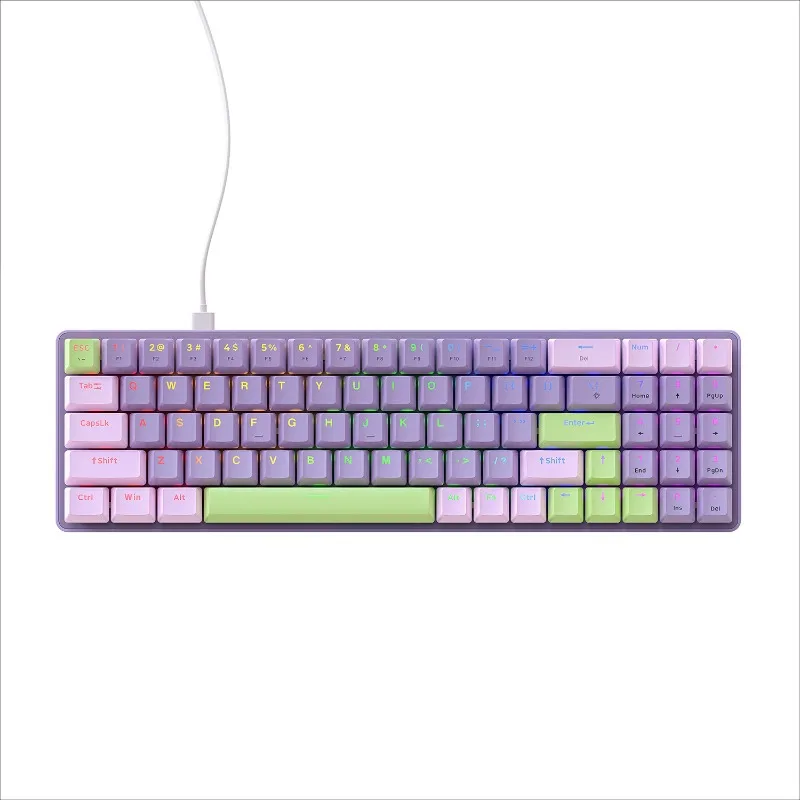 

K65 Russian mechanical keyboard customized e-sports Russian wired hot-swappable game Russian keyboard