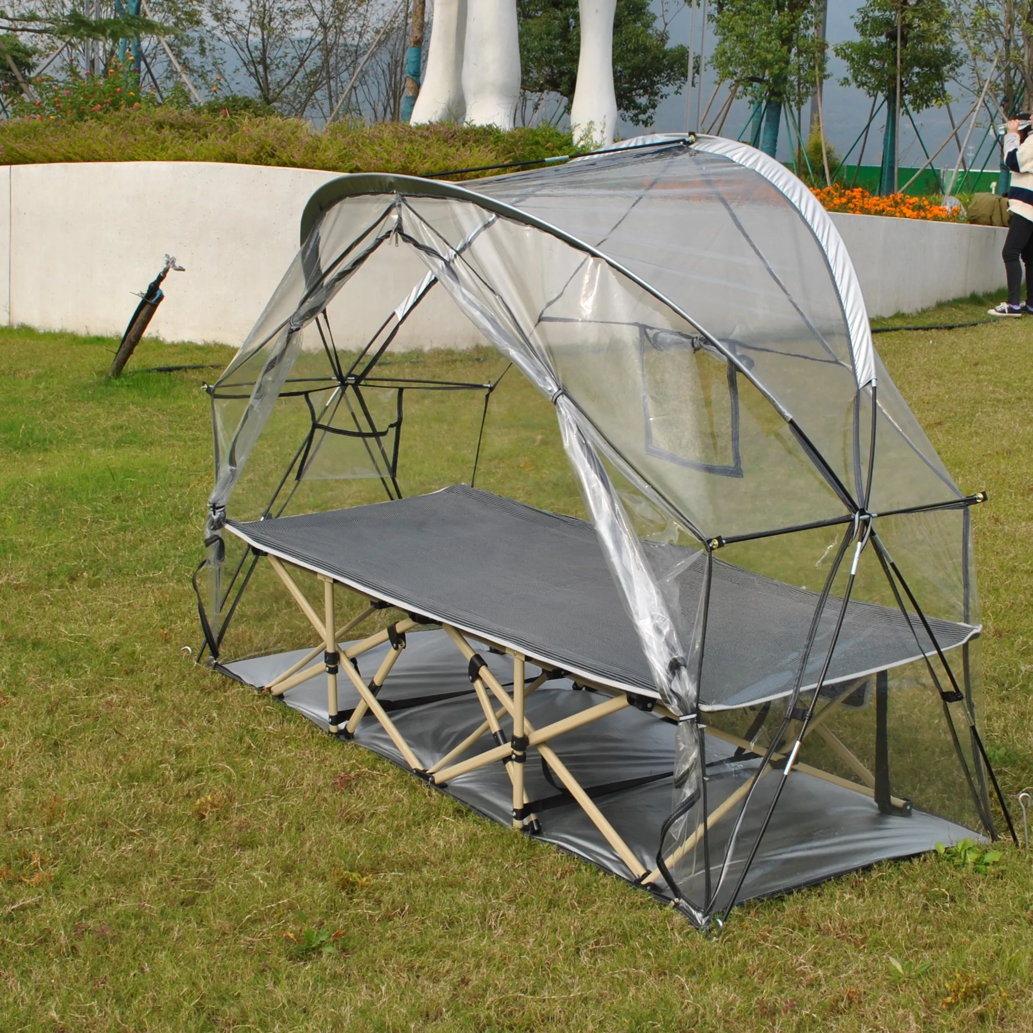 PVC Outdoor Warm keep sunbathe Individual tent for backpacking,CZX-725 1 person bike tent for storage not include the cot