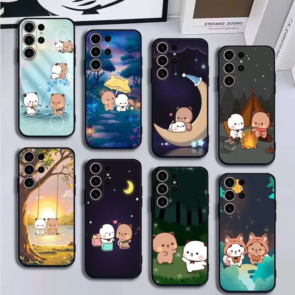 

Halloween Cute BuBu DuDu Phone Case For SamsungS25,24,21,22,23,30,Ultra,20,Plus,Fe,Lite,Note,10,9,Soft Black Cover