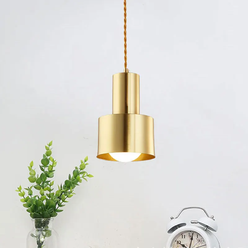 

Nordic Minimalist Chandelier Creative All Copper Art Lamp Bedroom Living Room Restaurant Study Light Hotel Cafe Lighting Fixture