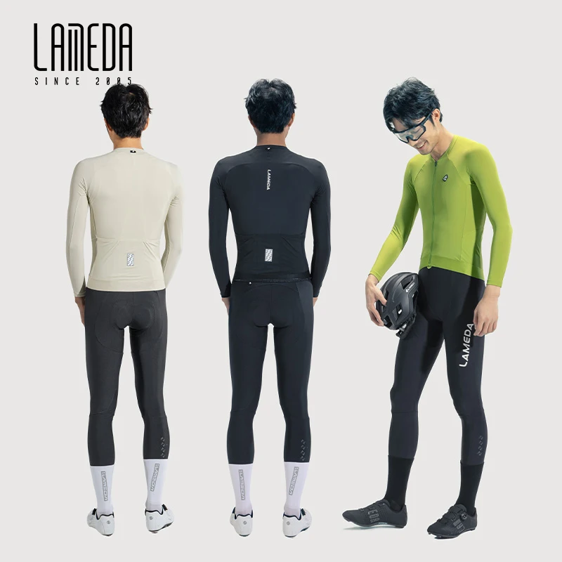 LAMEDA New Cycling Jersey Men Breathable UPF50+ Spring Summer Sun Protection Long Sleeves MTB Road Bike Top