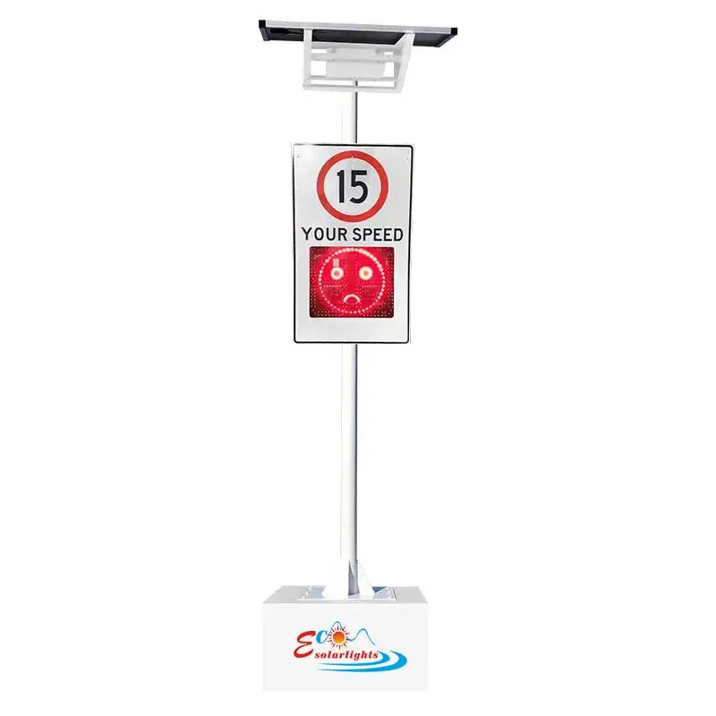 Custom Road Safety Solar LED Speed Limit Warning Signs Factory-Customized Radar Sensor Road Bend Intersection Warnings