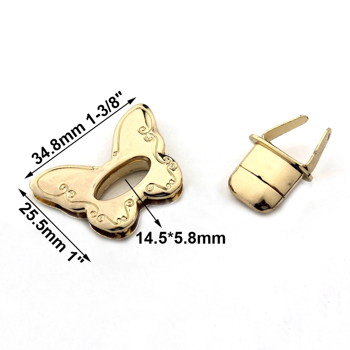 1pcs Metal Butterfly Shape Turn Lock Fashion Twist Lock For DIY Handbag Bag Purse Luggage Hardware Closure Bag Parts Accessories