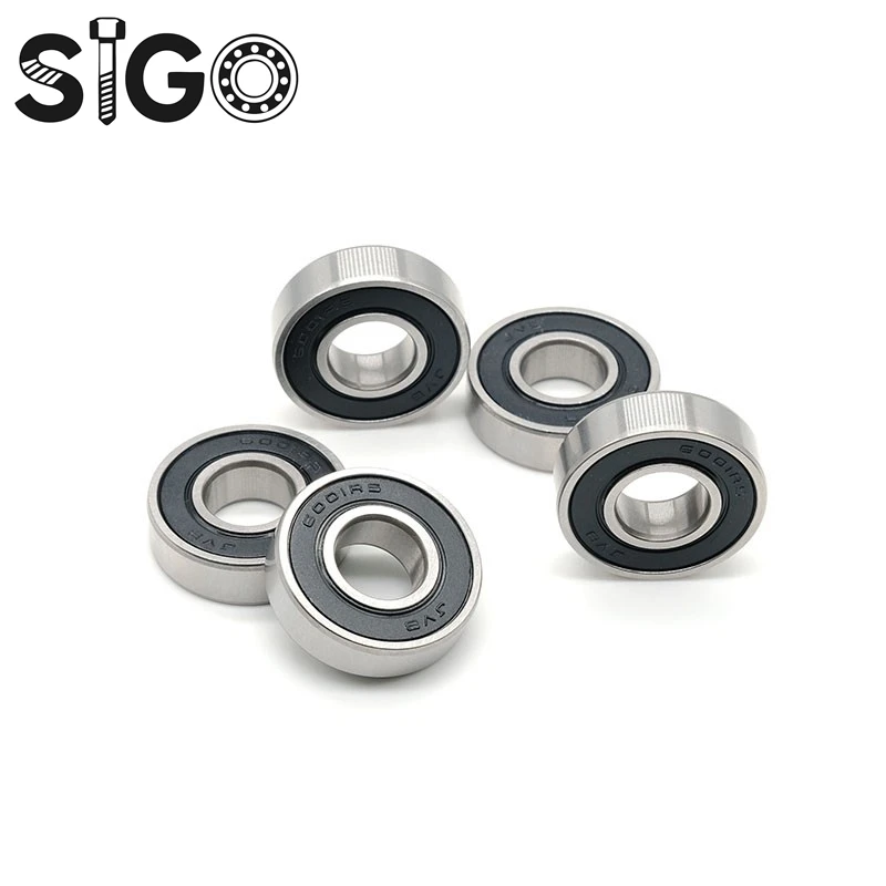 

10PCS 6001-2RS Bearing ABEC-7 12x28x8 Mm Sealed Deep Groove 6001 2RS Ball Bearings 6001RS 180101 RS