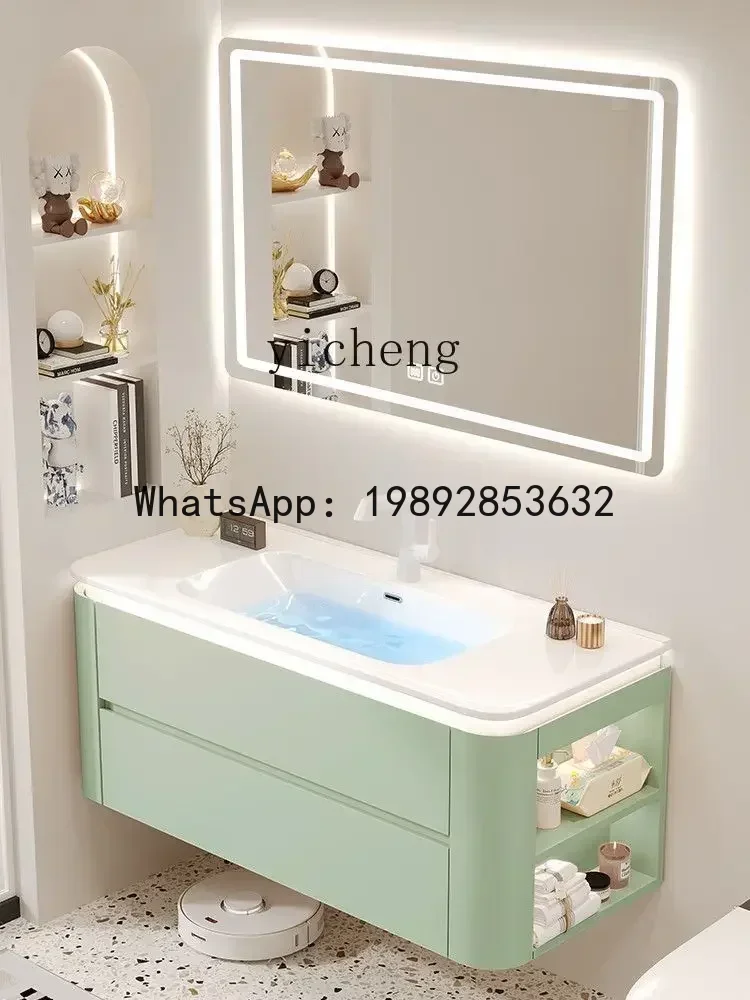 LYY Bathroom Cabinet Hand Washing Wash Basin Ceramic Corian Whole Washbin Smart Wash Inter-Platform Basin