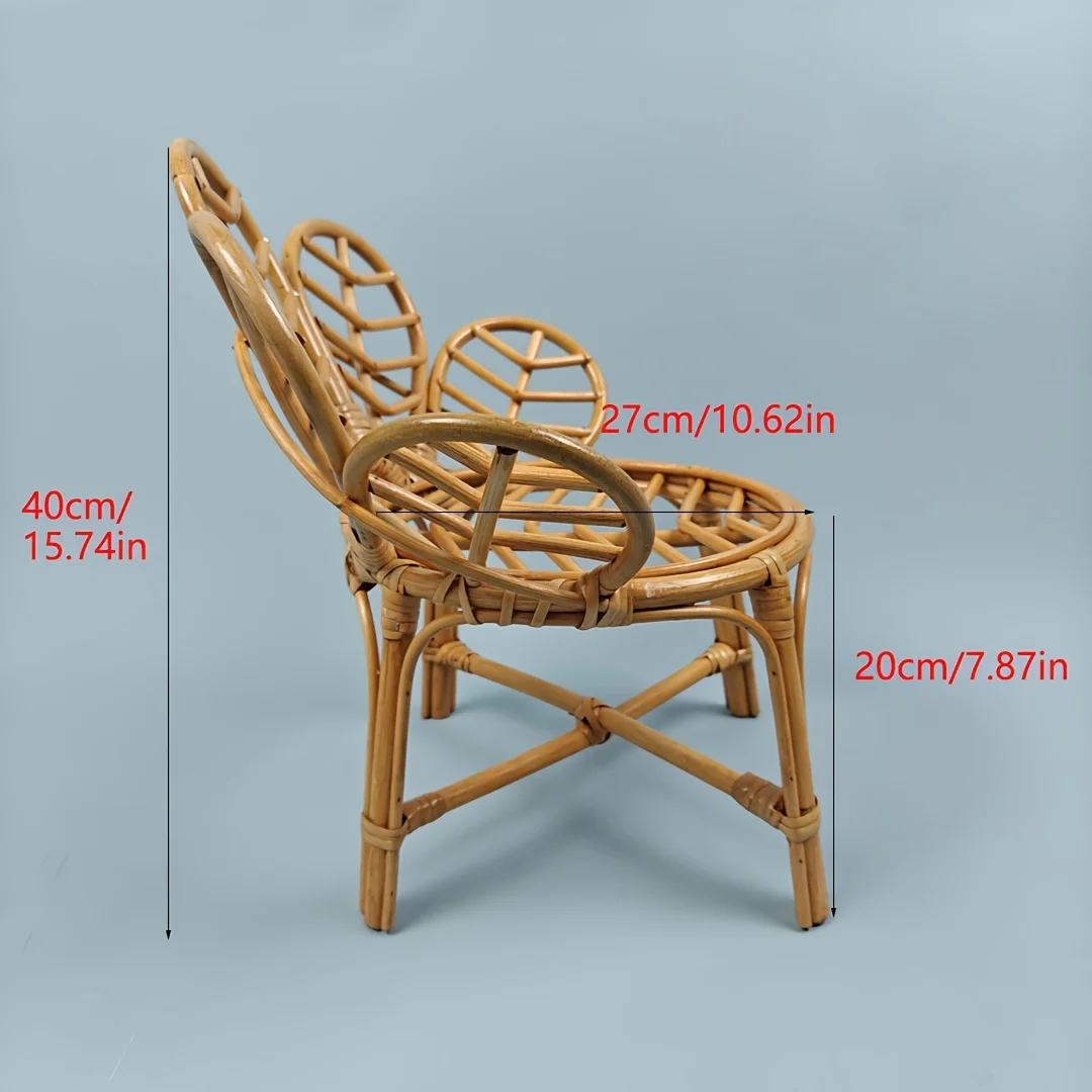 Newborn Photography Props Baby Rattan Flower Chair Infant Photo Furniture Rattan Bed Basket Posing Prop Baby Shooting Accessorie