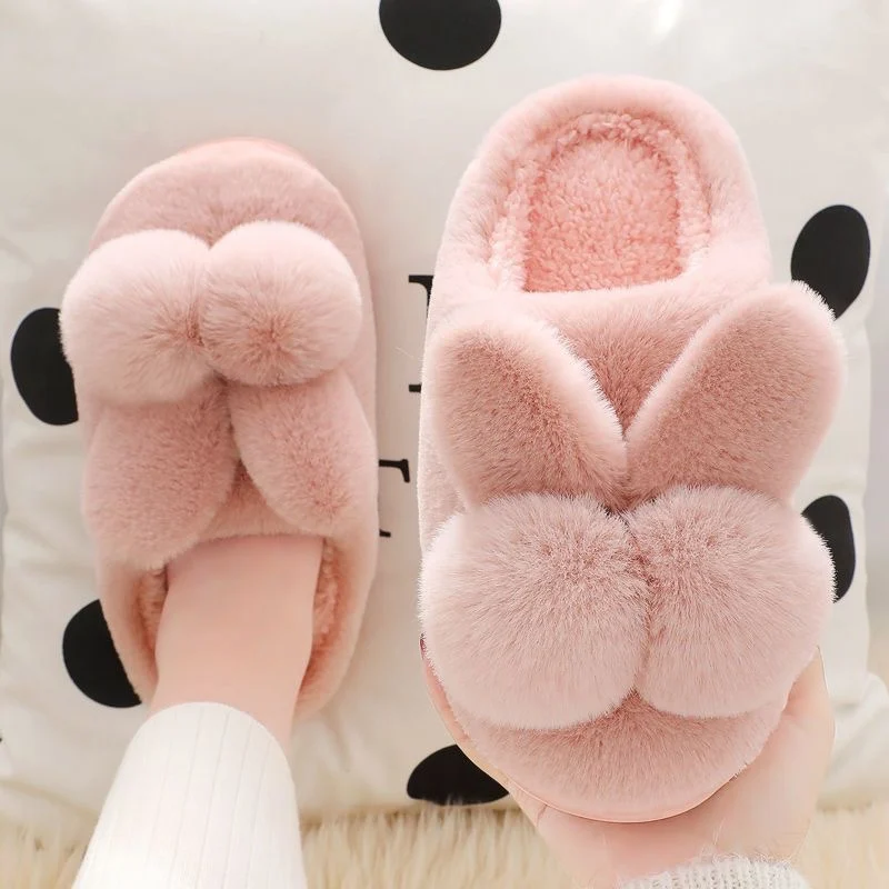Winter Warm Cotton Slippers for Women and Moms Plush Cartoon Design Soft Indoor House Shoes Cozy Home Wear for Cold Weather