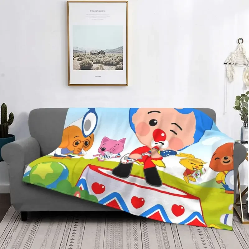 

Plim Plim Anime Cartoon Fleece Throw Blankets cute for kids children birthday Blankets for Bedding Outdoor Super Soft Bed Rug