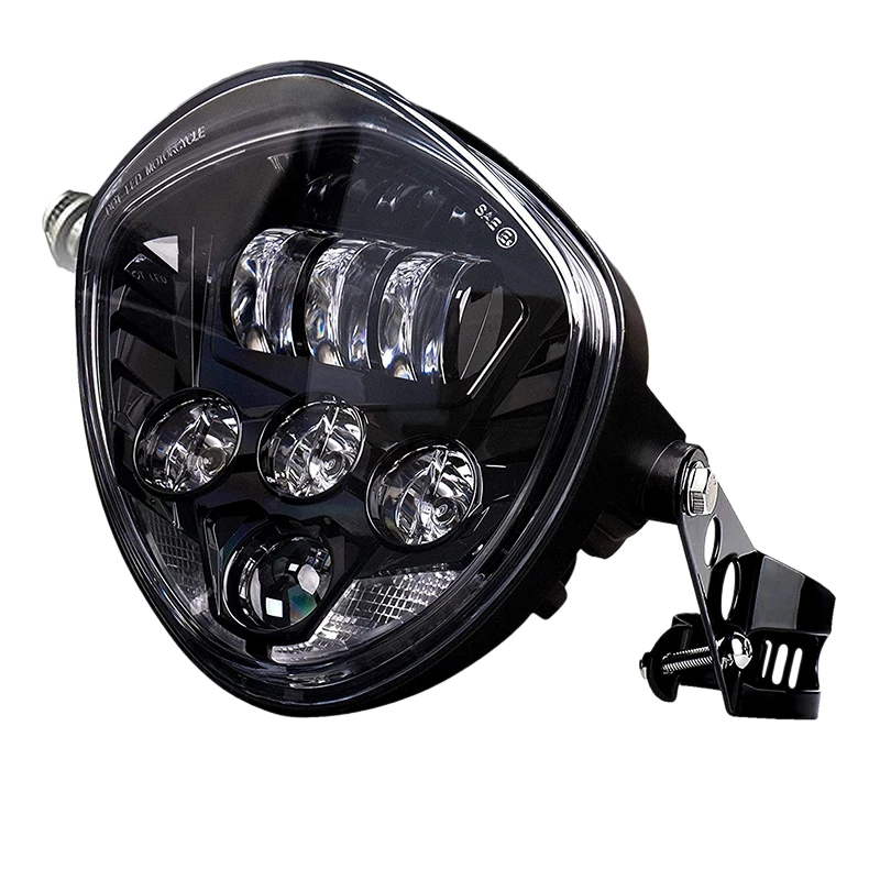 7 Inch Universal Motorcycle LED Headlight with Bracket Clip for Honda Yamaha Kawasaki