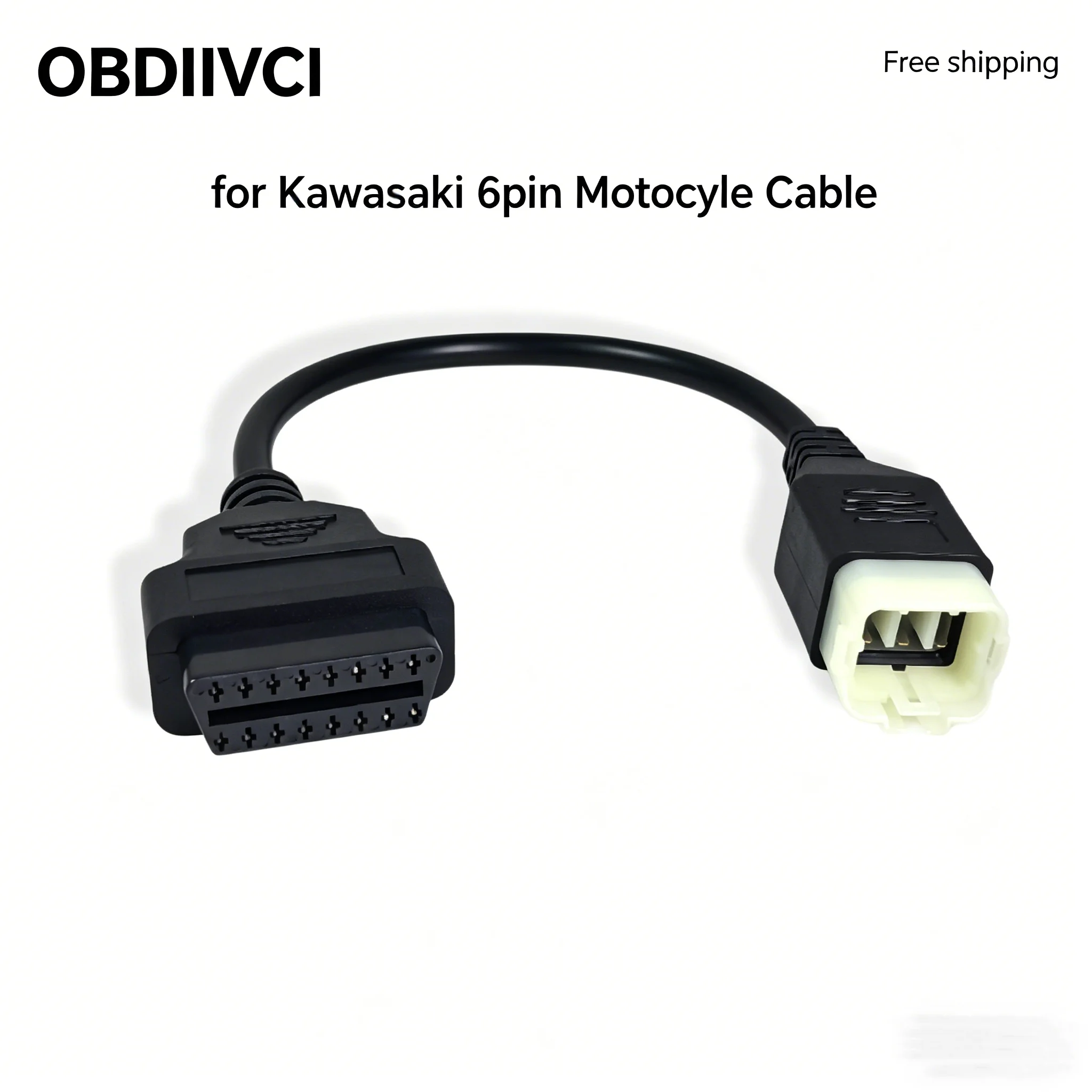 

OBD2 Adapter for Kawasaki 6pin to 16pin Obd2 Diagnostic Cable Connector Extension Connectors Diagnostic Cable for Aprillia Moto