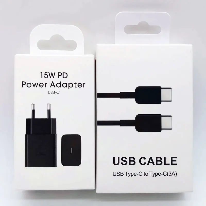 PD 15W Fast Charger Quick Charge Adapter Type C Cable For Galaxy A11 A12 A13 A33 A14 A34 A20 A22 A04S A04 A31 A32 A42 S8 S9 S10