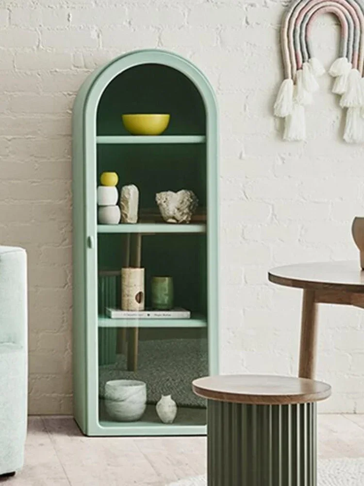 Arch Bookcase Nordic Modern Storage Bookcase Display Cabinet Living Room Wall High Cabinet Clothes Closet