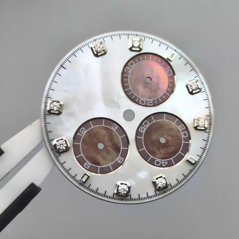 NF Customized white shell dial for installation of Dtona 4130 4131 movement