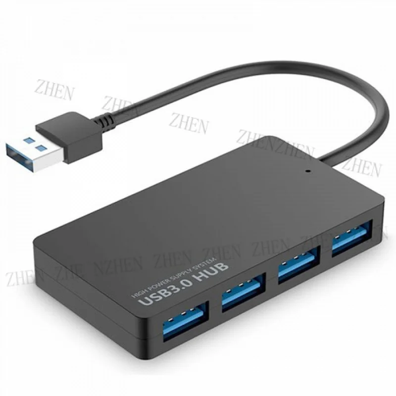 Y USB 3.0 HUB 4-Port Adapter Extender USB PC Splitter Laptop Powered AC Adapter