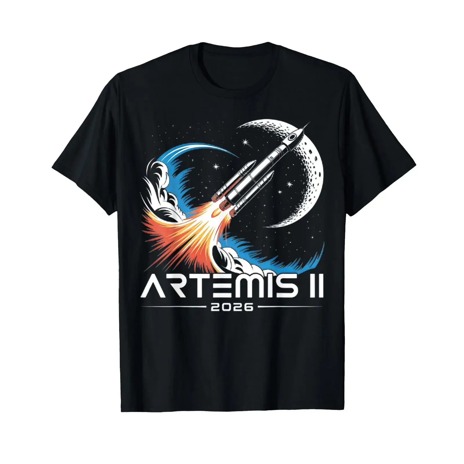 Artemis II Launch to The Moon 2026 T Shirt vintage Washed Unisex Versatile Slightly Stylish graphic Soft fashion