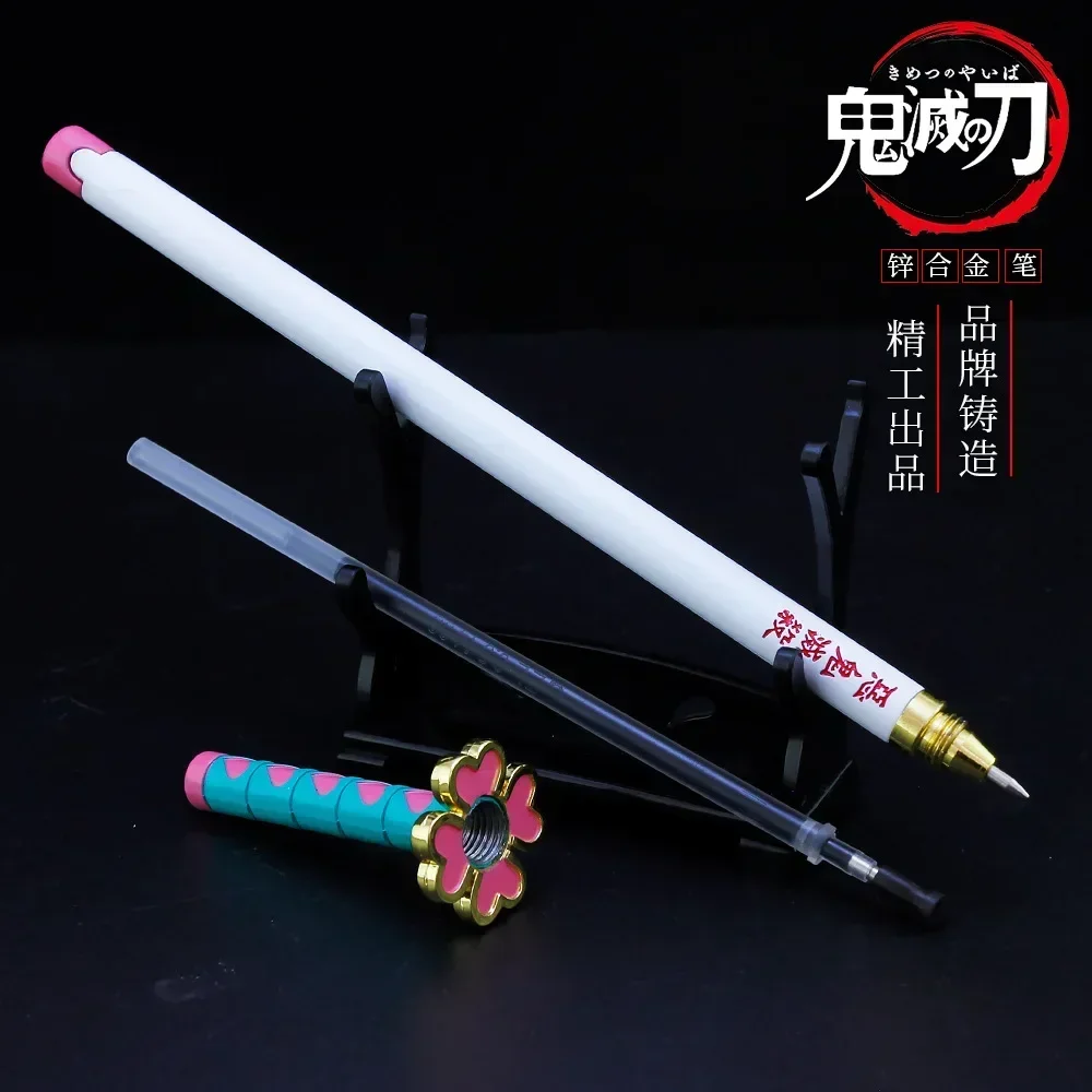 20cm Demon Slayer Kamado Tanjirou Tomioka Giyuu Kanroji Mitsuri Signature Pen Japanese Anime Weapons Desktop Display Gift Toy