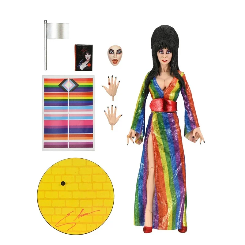 

Neca Elvira Action Figure Mistress Of The Dark Over Figure Neca 57200 The Rainbow Edition Anime Model Statue Toy Birthday Gift