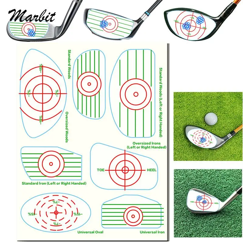 35pcs Golf Club Impact Target Label Tape Sticker Practice For Iron Woods Wedge Club Test Paper Training Aid Accessories