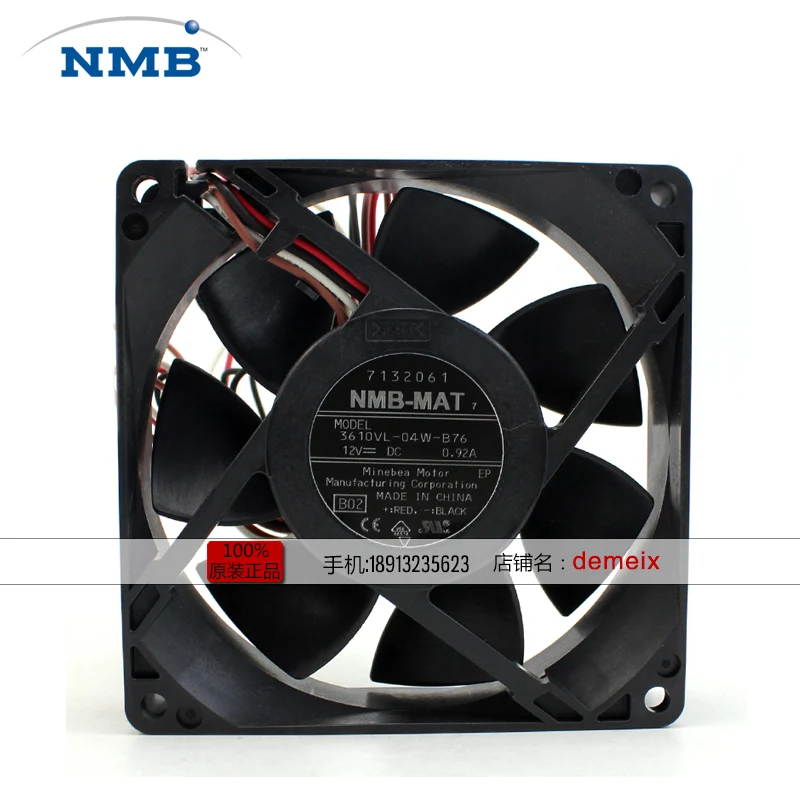 NEW NMB-MAT NMB 3610VL-04W-B76 12V 0.92A 9225 4lines PWM control speed cooling fan