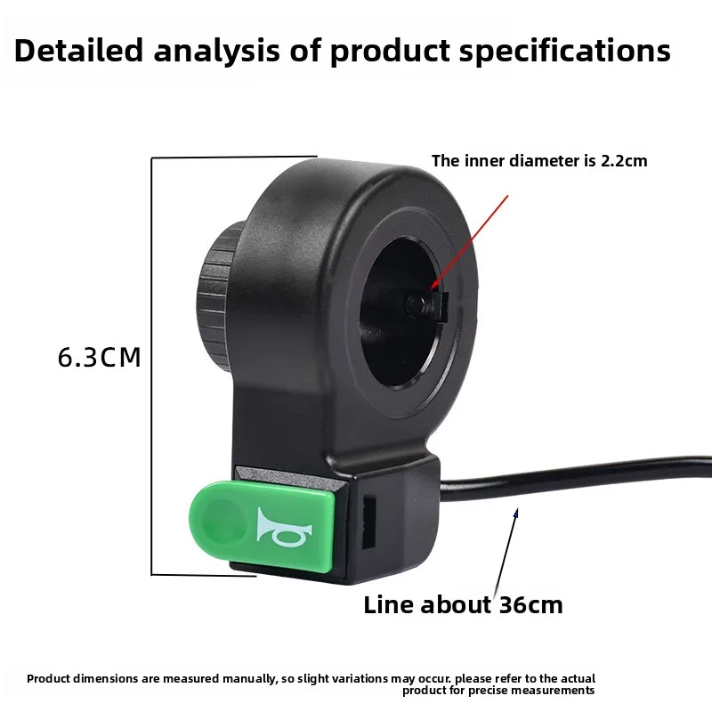 Universal Motorcycle Electric Bike Horn Switch Button Handlebar Control Switch for Scooter E-Bike Motorbike Replacement Parts.